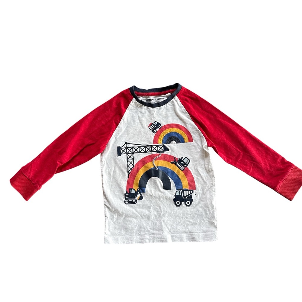 Next Boys Rainbow Construction Raglan Long Sleeve Tee - 3-4Y
